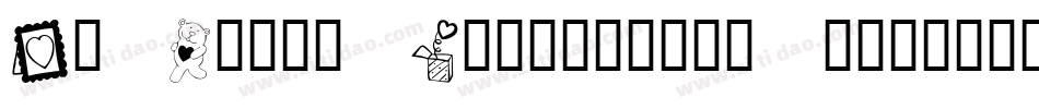 KR Cuori Divertenti 7字体转换